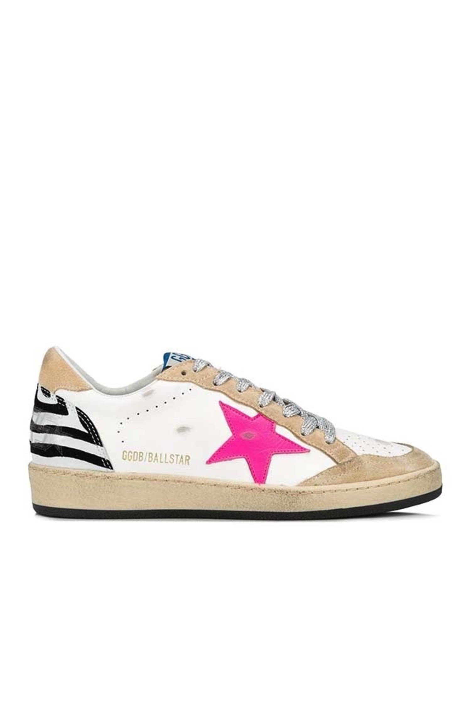 golden goose sneakers with pink star