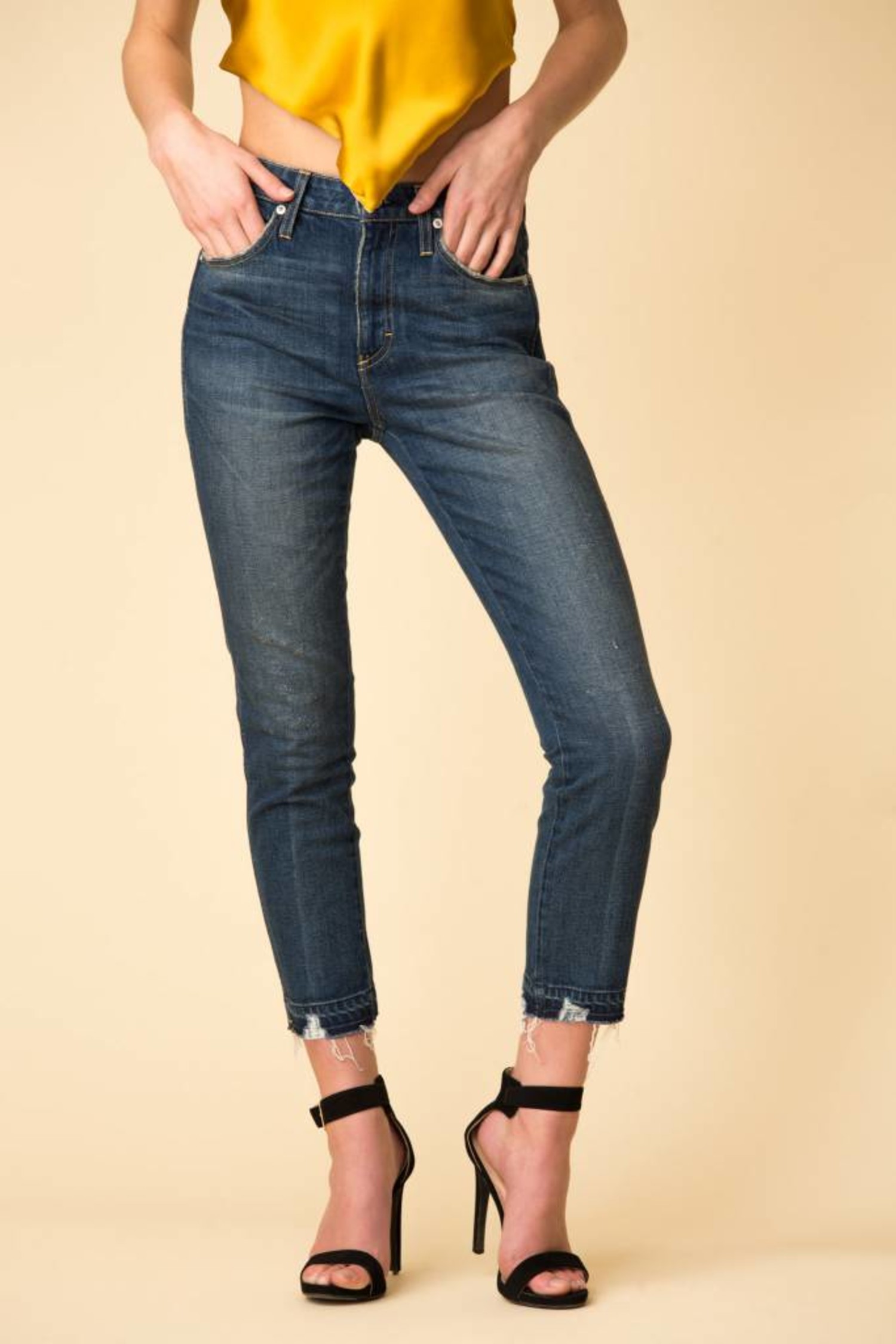 amo high rise stix crop