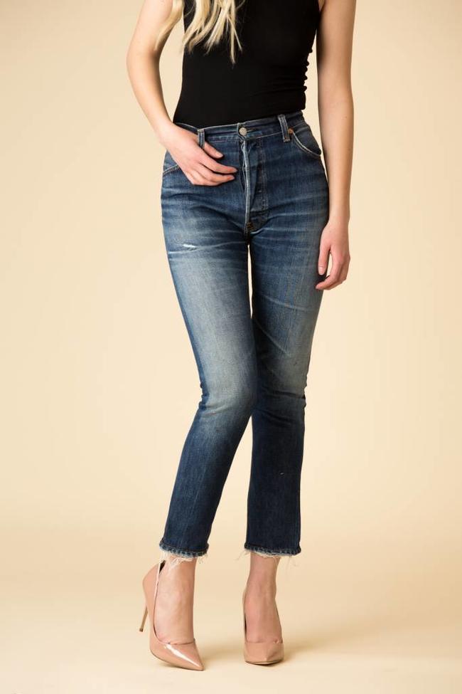 high rise ankle crop levis