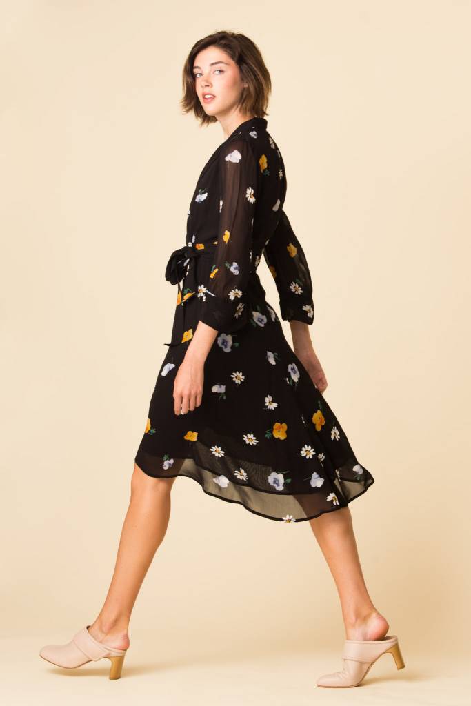 dainty georgette wrap dress