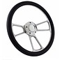 Forever Sharp Muscle Wheel with Horn Button & Adapter - Billet/Black Wrap - 14" - 1098