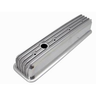 RPC SBC 87 & Up Valve Covers - Tall W/ Holes - Finned - Polished - S6191