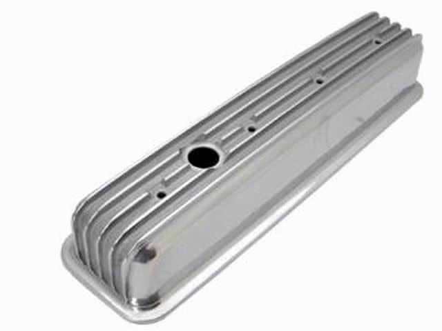 SBC 87 Up Valve Covers Tall W Holes Finned Polished