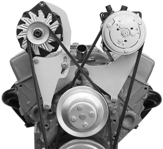 Alan Grove Components Air Conditioning Bracket SBC Long Pump Passenger Side High Mount Alan Grove Components Air Conditioning Bracket SBC Long Pump Passenger Side High Mount