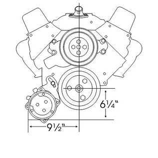 Alan Grove Components Compressor Bracket - SBC - Low Mount - Short Pump - Passenger Side - 106R