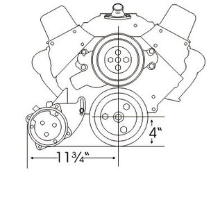 Alan Grove Components Compressor Bracket - SBC - Low Mount - Short Pump - Passenger Side - 109R