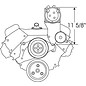 Alan Grove Components Compressor Bracket - BBC - Long Water Pump - Driver Side - 116L
