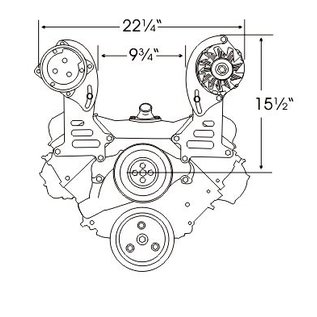 Alan Grove Components Compressor Bracket - BBC - Short Water Pump - Passenger Side - 121R