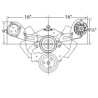 Alan Grove Components Compressor Bracket - SBC - Short Water Pump - Passenger Side - 133R