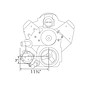 Alan Grove Components Compressor Bracket - LS Corvette - Low Mount - Passenger Side - 144R