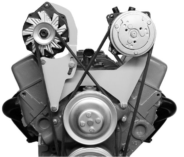 Alan Grove Components Alternator Bracket SBC Short Pump Pass.Side High Mount Alan Grove Components Alternator Bracket SBC Short Pump Pass.Side High Mount