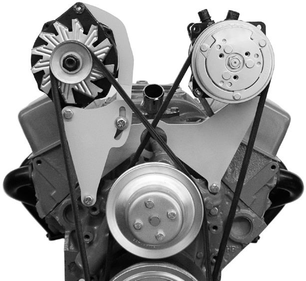 Alan Grove Components Air Conditioning Bracket SBC Long Pump Passenger Side High Mount Alan Grove Components Air Conditioning Bracket SBC Long Pump Passenger Side High Mount