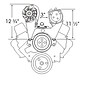 Alan Grove Components Alternator Bracket - SBC - Long Water Pump - Passenger Side - 201R