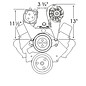 Alan Grove Components Alternator Bracket - SBC - Long Water Pump - Driver Side - 203L