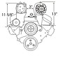 Alan Grove Components Alternator Bracket - BBC - Short Water Pump - Driver Side - 204L