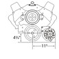Alan Grove Components Alternator Bracket - SBC - Low Mount - Short Water Pump - Driver Side - 206L