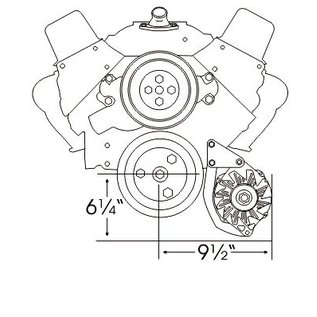 Alan Grove Components Alternator Bracket - SBC - Low Mount - Short Water Pump - Driver Side - 207L