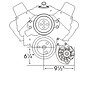 Alan Grove Components Alternator Bracket - SBC - Low Mount - Short Water Pump - Driver Side - 207L