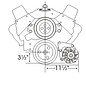 Alan Grove Components Alternator Bracket (CS130) - SBC - Low Mount - Short Water Pump - Driver - 209L