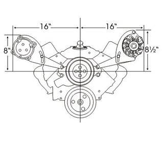 Alan Grove Components Alternator Bracket - SBC - Short Water Pump - Driver Side - 213L-SC