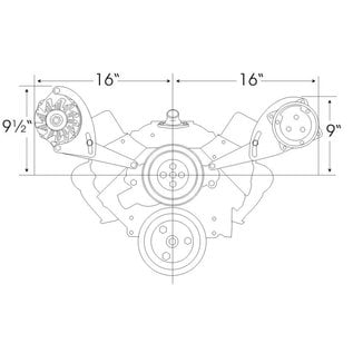 Alan Grove Components Alternator Bracket - SBC - Short Water Pump - Passenger Side - 213R