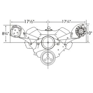 Alan Grove Components Alternator Bracket - BBC - Short Water Pump - Driver Side - 218L