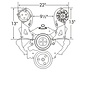 Alan Grove Components Alternator Bracket - SBC VORTEC - Long Water Pump - Driver Side - 230L