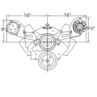 Alan Grove Components Alternator Bracket - SBC - Short Water Pump - Driver Side - 232L