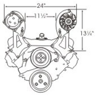 Alan Grove Components Alternator Bracket - 348-409 - Driver Side - 238L