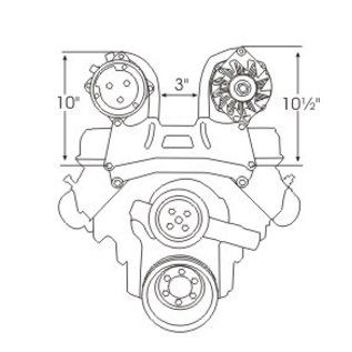 Alan Grove Components Alternator Bracket - 401/425 Nailhead Buick - Driver Side - 240L