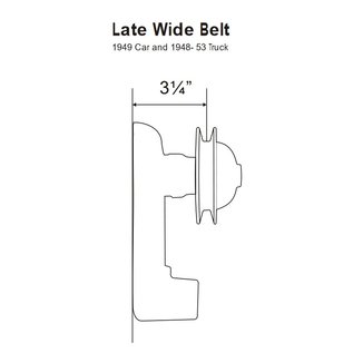 Alan Grove Components Alternator Bracket - Late Wide-Belt Flathead - 242