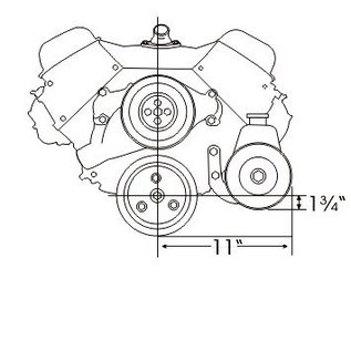 Alan Grove Components Power Steering Bracket - BBC - Short Water Pump - Driver Side - 403L