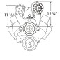 Alan Grove Components Alternator Bracket - SBC - Long Water Pump - Driver Side - 201L