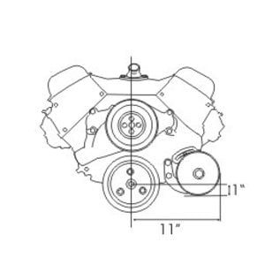 Alan Grove Components Power Steering Bracket - BBC - Short Pump - Type II Pump - Driver Side - 415L