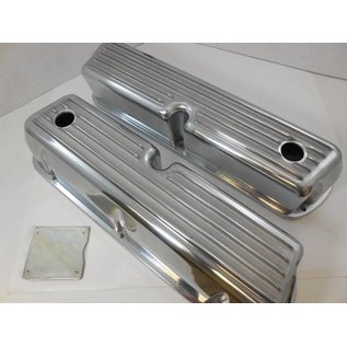 RPC SBF Valve Covers - Tall W/ Holes - Finned - Polished - S6175