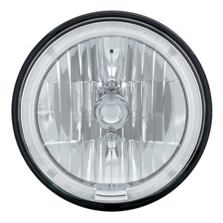 United Pacific 7" Headlight with Amber LED Halo Ring - 31284
