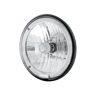 United Pacific 7" Headlight with Amber LED Halo Ring - 31284