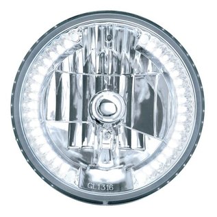 United Pacific 7" Headlight with 34 LED Split Halo - White - 31379