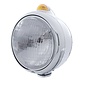 United Pacific Guide 682-C Headlight H6024 & Dual Mode LED Signal - Stainless Steel - 32392