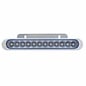 United Pacific 12 LED 6 1/4" Auxiliary Strip Light - Amber - 38042