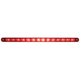United Pacific 12" Stop, Turn & Tail Light Bar - Red LED/Red Lens  - 38947B