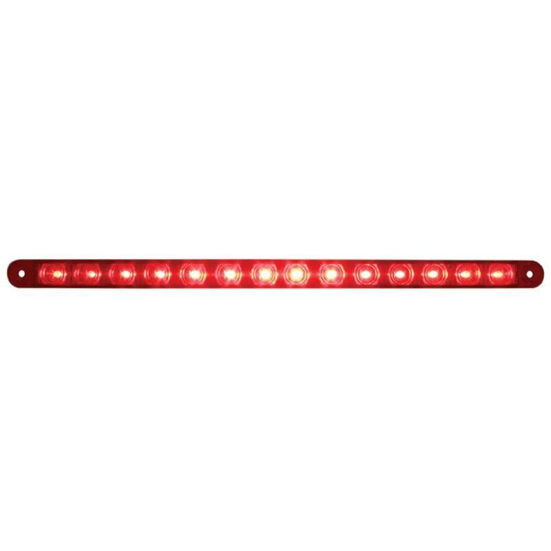 Turn and Tail Light Bar Red LED/Red Lens United Pacific 38947B 12 14 LED Stop 