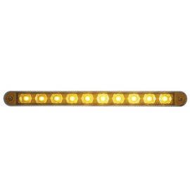 United Pacific 9" Turn Signal Light Bar w/Bezel - Amber LED/Amber Lens - 39306