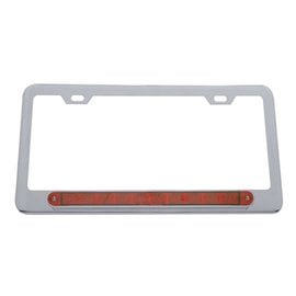 United Pacific License Frame with 10 LED 9" Light Bar/3rd Brake Light - #39756