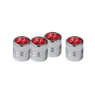 United Pacific Valve Caps - Diamond  - Red - 70059