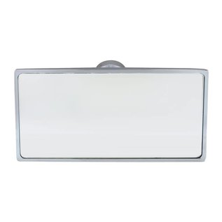 United Pacific Chrome Aluminum Interior Rear View Mirror - Rectangular - Glue-On Mount - 70801