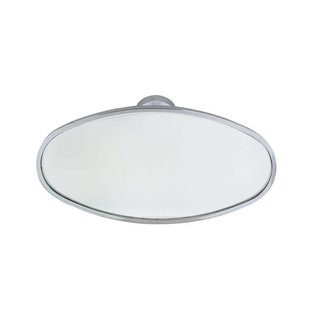 United Pacific Chrome Interior Rear View Mirror - Glue-On Mount - Oval - #70802