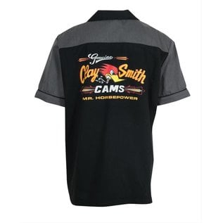 Clay Smith Cams CS 10A - Genuine Clay Smith Cams Bowling Shirt - Black/Gray