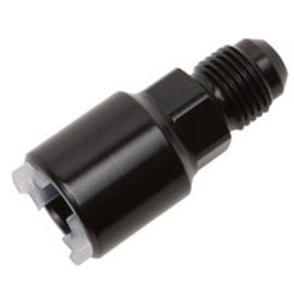 Tanks, Inc. Push-On EFI Line Adapter -6AN Male To Female 3/8" SAE Q.D. - 640853