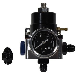 Tanks, Inc. Adjustable Fuel Pressure Regulator w/ Fittings & Gauge 35-70 PSI - AFPR1